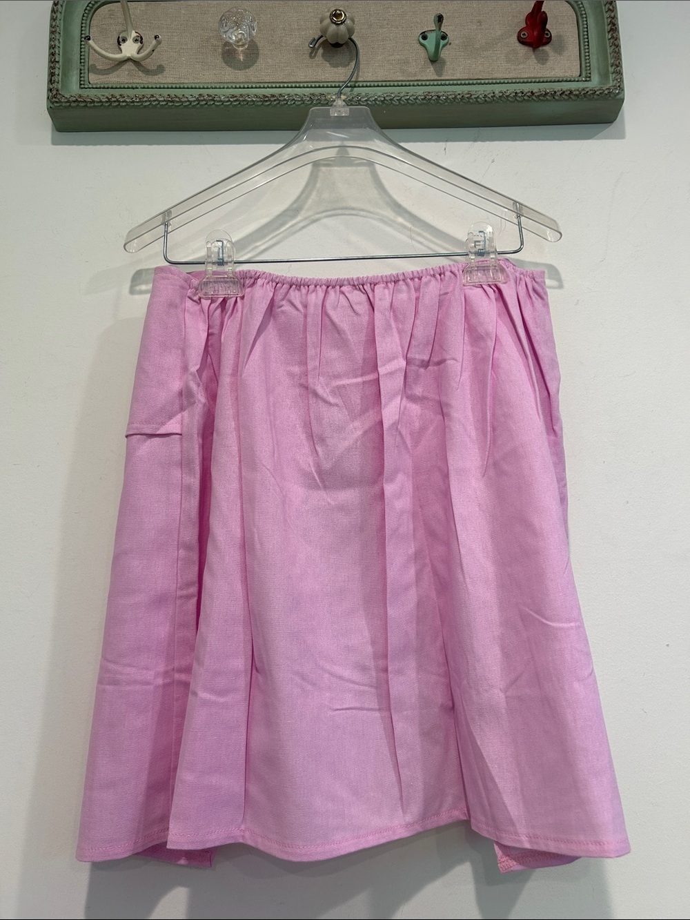 Rotimia Women’s Mini Skirt Light Pink Lavender Open Front Cover Up Medium Nwot — image 6 of 6